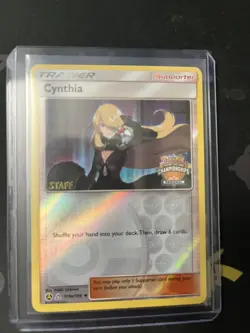 Pokemon TCG: Cynthia STAFF Promo - 119a/156 - 2019 Regionals - NM - Free Ship - Image 1