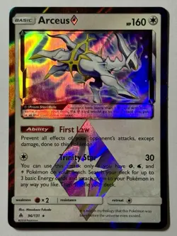 Arceus Prism Star 96/131 (NM) Holo Rare Sun & Moon: Forbidden Light 2018 Pokemon - Image 1