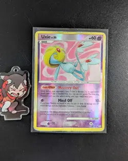 2007 Pokemon D&P Mysterious Treasures 18/123 Uxie Lv. 50 Reverse Holo Rare DMG - Image 1
