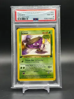Grimer 2000 Pokemon Rocket 1st Edition #57 Graded PSA 8 - Image 1