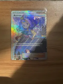 Pokemon Acerola TCG Burning Shadows Holo Full Art Ultra Rare Card 142/147 - Image 1