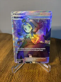 Pokemon Acerola TCG Burning Shadows Holo Full Art Ultra Rare Card 142/147 - Image 1