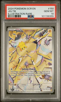 2024 POKEMON SCR EN-STELLAR CROWN ILLUSTRATION RARE #150 JOLTIK PSA 10 - Image 1