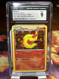 CGC 9 MINT Flareon BW88 Black Star Promo Black White Holo 2013 Pokemon - Image 1