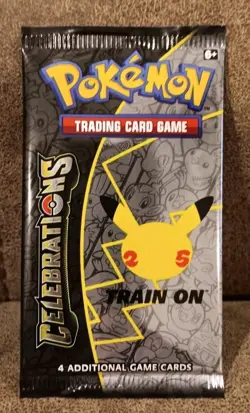 Pokemon Celebrations Booster Pack 25th Anniversary - 4 Cards - Sealed NEW - Image 1