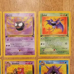 Pokemon TCG 1st Edition Fossil Lot Non-Holo 18 Cards Total Vintage 1999 - Image 4
