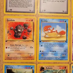 Pokemon TCG 1st Edition Fossil Lot Non-Holo 18 Cards Total Vintage 1999 - Image 5