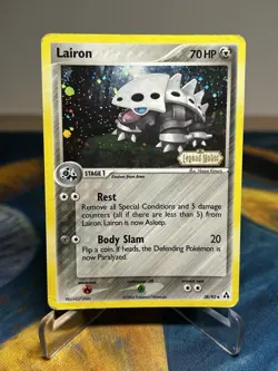Lairon 38/92 EX Legend Maker Stamped Reverse Holo Pokemon Card MP - Image 1