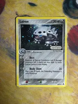 Lairon 38/92 EX Legend Maker Stamped Reverse Holo Pokemon Card MP - Image 2