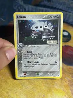 Lairon 38/92 EX Legend Maker Stamped Reverse Holo Pokemon Card MP - Image 3