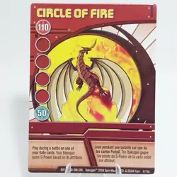 Bakugan Ability Card "CIRCLE OF FIRE" DRAGONOID 2008 SEGA TOYS 9/15a - Image 1