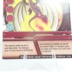 Bakugan Ability Card "CIRCLE OF FIRE" DRAGONOID 2008 SEGA TOYS 9/15a - Image 3