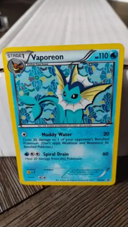 VAPOREON Black Star Promo POKEMON Holo Foil 2013 Trading Card BW89 - Image 1