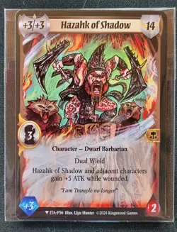 Warlord: Saga of the Storm TCG - Hazahk of Shadow - Sealed Promo Card - Image 1