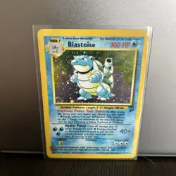 Pokemon TCG Blastoise Base Set Holo Unlimited Rare Card 2/102 WOTC MP! - Image 1