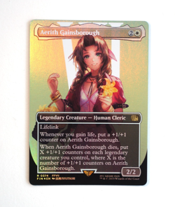 Aerith Gainsborough Magic the Gathering Final Fantasy Collector Foil Card (NM) - Image 2
