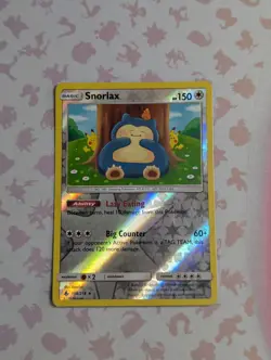 Pokemon Snorlax 158/214 Reverse Holo Card Unbroken Bonds NM - Image 1