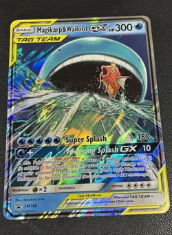 Pokemon TCG Magikarp Wailord GX Tag Team SM166 Jumbo Promo Card - Image 1