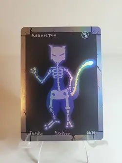 Mewtwo Meowtoo Xray Foil PokeDerp Halloween Breakout Pokemon Custom Fan Card - Image 1