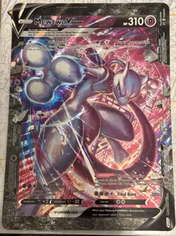 JUMBO Mewtwo V Union Card SWSH161 Black Star Promo Pokemon - Image 1