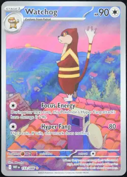 Pokemon TCG Watchog 153/086 2025 White Flare Illustration Rare Card - NM - Image 1