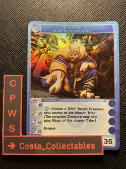 VIDAV, MASTER STRATEGIST - 45/25/95/35/35 - SUPER RARE - CHAOTIC CARD - NM - Image 1