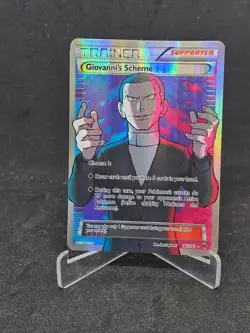 Pokemon Card Giovanni's Scheme 162/162 XY-BREAKthrough Trainer Ultra Rare - Image 1