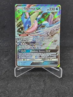 Pokemon Card Greninja GX 24/131 Sun & Moon-Forbidden Light Ultra Rare - Image 1