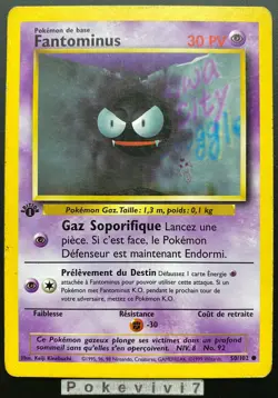 Carte Pokemon FANTOMINUS 50/102 Set de Base Wizards EDITION 1 FR - Image 1