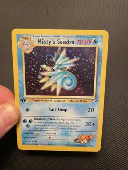 Pokemon TCG Misty's Seadra Gym Heroes 9/132 1st Edition Holo Rare WotC Vintage - Image 1