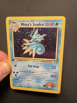 Pokemon TCG Misty's Seadra Gym Heroes 9/132 1st Edition Holo Rare WotC Vintage - Image 2