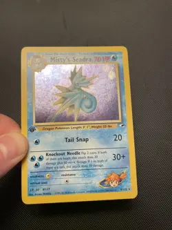 Pokemon TCG Misty's Seadra Gym Heroes 9/132 1st Edition Holo Rare WotC Vintage - Image 4