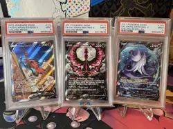 Alt Art Galarian Zapdos V, Moltres V, Articuno V Chilling Reign Pokemon PSA 9 - Image 1