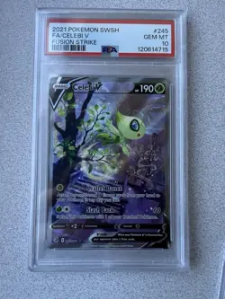 Pokemon Celebi V Alt Full Art 245/264 Fusion Strike #245 GEM MINT PSA 10 - Image 1