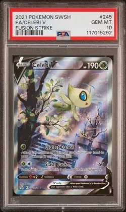 Pokemon Celebi V Alt Full Art 245/264 Fusion Strike #245 GEM MINT PSA 10 - Image 1