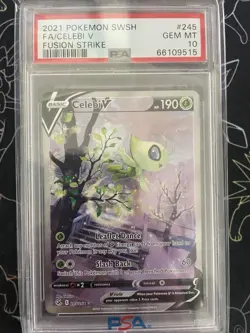 Pokemon Celebi V Alt Full Art 245/264 Fusion Strike #245 GEM MINT PSA 10 - Image 1