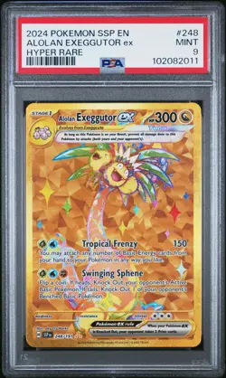 Alolan Exeggutor EX 2024 Pokemon SSP EN-Surging Sparks #248 Hyper Rare PSA 9 - Image 1