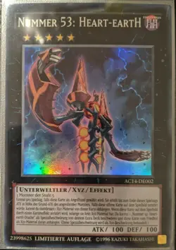 YuGiOh Number 53: Heart-eartH Super Rare AC14-DE002 German NM - Image 1