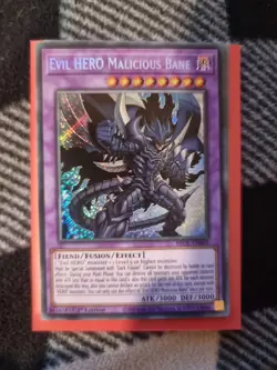 YU-GI-OH! ‘Evil HERO Malicious Bane’ BROL-EN069, Secret Rare, 1st Ed., Mint - Image 1
