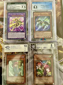 Yu-Gi-Oh! TCG Graded Lot Of 4 CGC Beckett Vintage And Mini Deck - Image 1
