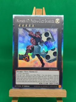 Number 67: Pair-a-Dice Smasher Yu-Gi-Oh! JUSH-EN058 1st Edition Collector's Rare - Image 1