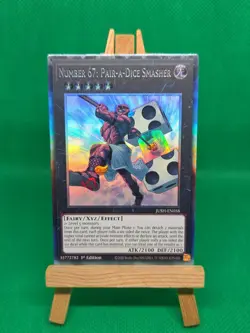 Number 67: Pair-a-Dice Smasher Yu-Gi-Oh! JUSH-EN058 1st Edition Collector's Rare - Image 2