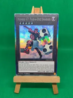 Number 67: Pair-a-Dice Smasher Yu-Gi-Oh! JUSH-EN058 1st Edition Collector's Rare - Image 3