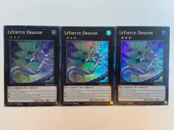 YUGIOH x3 ROTA-EN042 LEVIRTUE DRAGON - SUPER RARE 1st EDITION - Image 1
