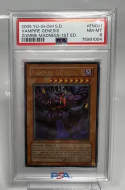 Yugioh: Vampire Genesis - PSA 8 - SD2-EN001 - Ultra Rare - 1st Edition NM-MT - Image 1