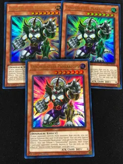 Yugioh Dinowrestler Pankratops DUDE-EN036 1st ULTRA x3 (NM) - Image 1