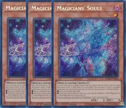 Yu-Gi-Oh! 3x Magicians' Souls RA02-EN014 Secret Rare Playset - Image 1