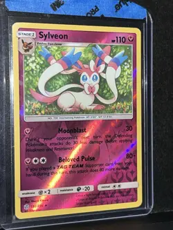 Sylveon 155/236 Pokemon TCG Reverse Holo Rare Cosmic Eclipse - Image 1