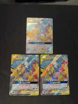 Pokemon - Moltres Zapdos Articuno GX Tag Team Full Art 66/68 Hidden Fates Lot 3 - Image 1
