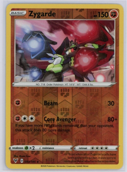 Pokemon TCG Zygarde 093/185 Sword & Shield Vivid Voltage Reverse Holo Rare - Image 1